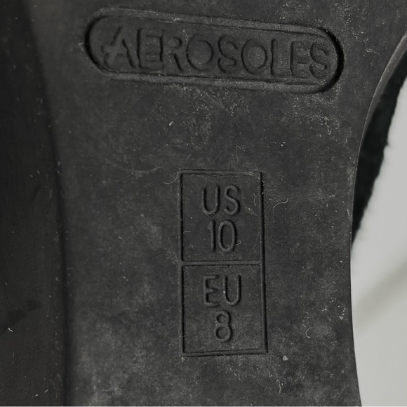 Aerosoles black suede wedge shoes - Picture 8 of 9